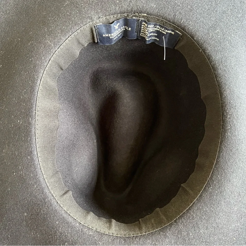 AE AMERICAN EAGLE OUTFITTERS 100%‎ Wool Women's Hat Black Boho